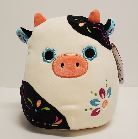 Connor the Day of the Dead Cow Halloween Squishmallow 8" NWT - Picture 1 of 4